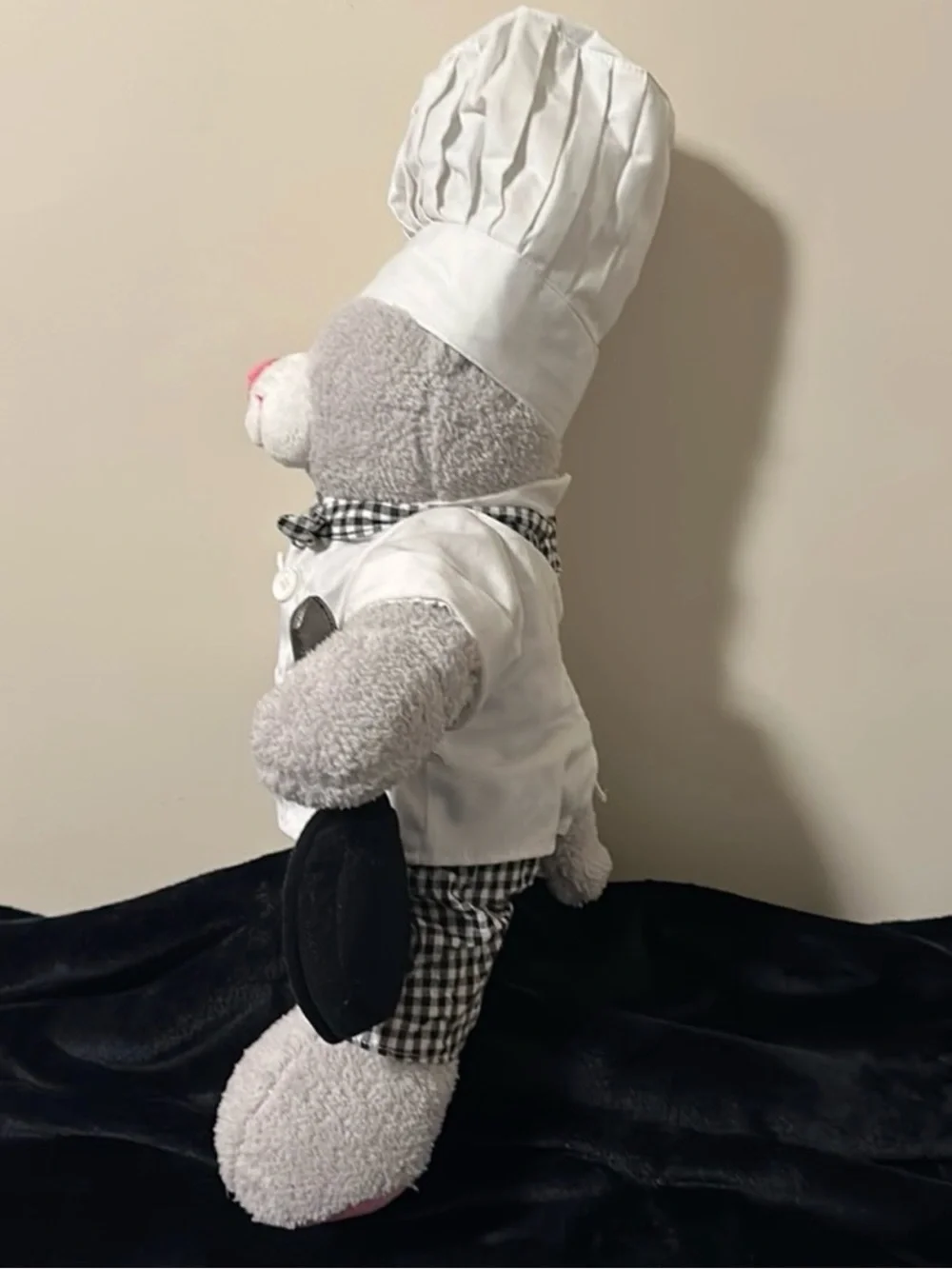 Build-A-Bear Workshop Gray Cat Chef Plushie